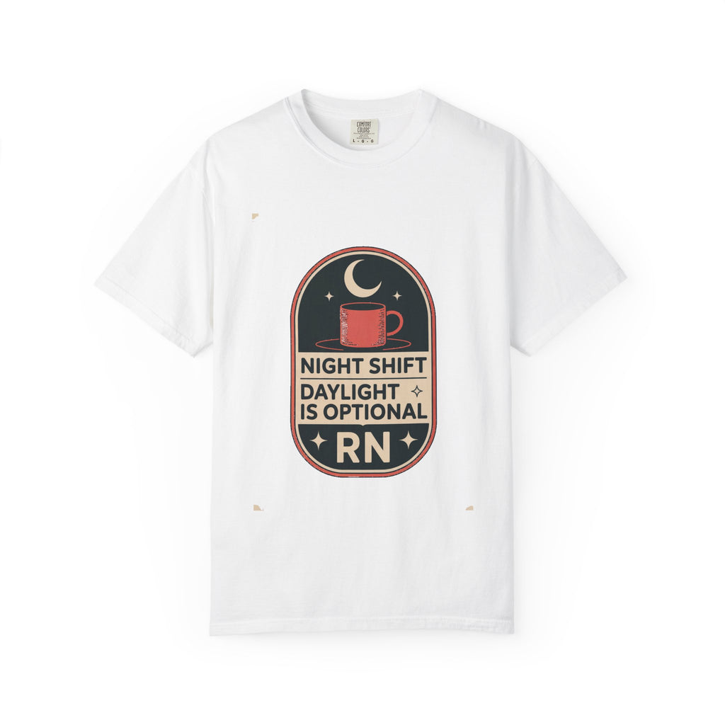 Night Shift Nurse Shirt, Daylight Is Optional Tee, RN Gift, Funny Night Nurse Shirt, Nurse Appreciation Gift, Role Based Sarcasm Shirt