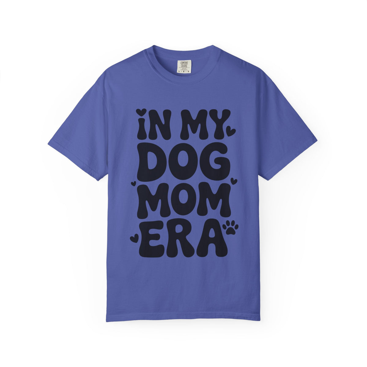 In My Dog Mom Era Shirt, Trendy Dog Mom T-Shirt, Funny Dog Lover Gift, Bold Typography Tee for Women, Cute Paw Print Heart Shirt