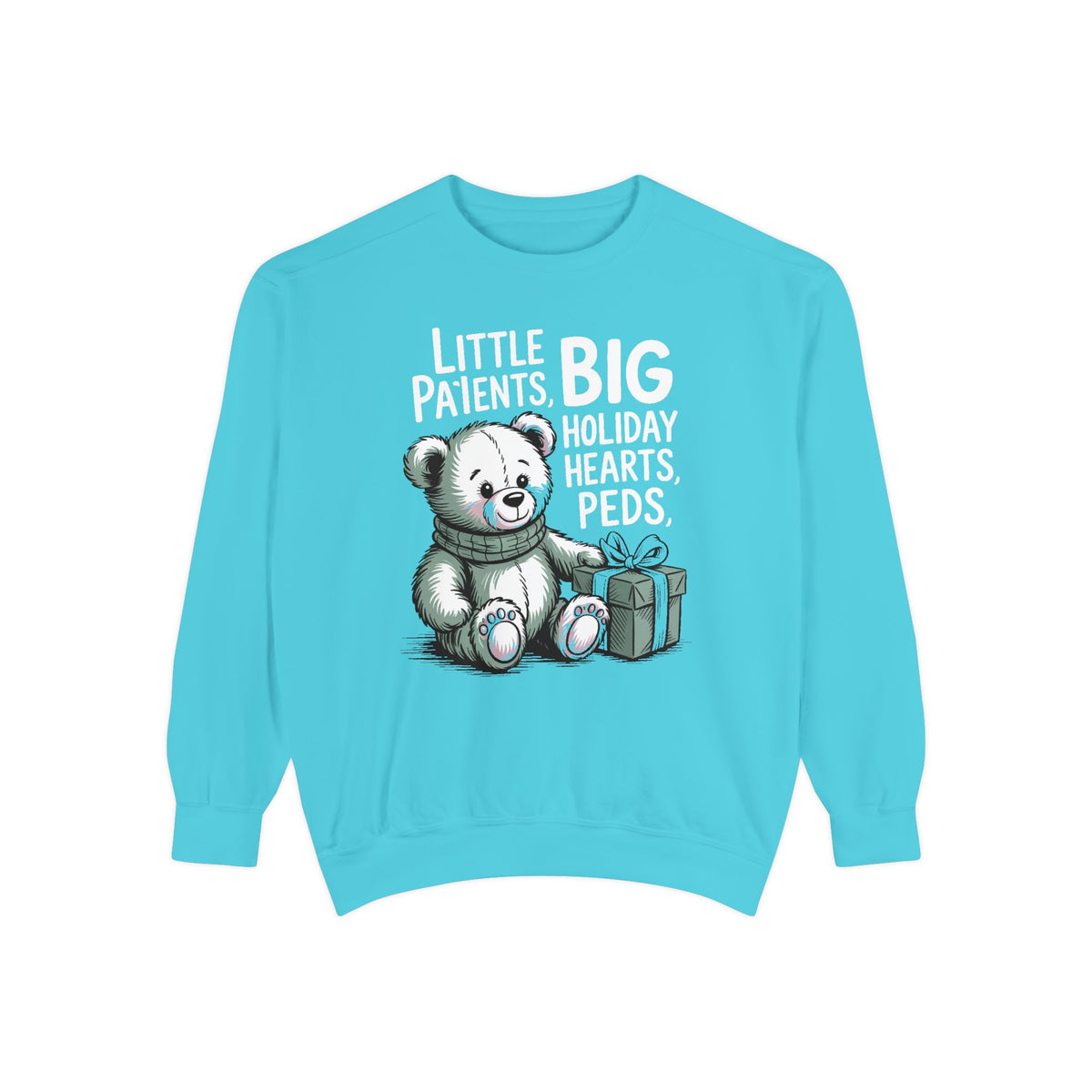Peds Nurse Sweatshirt, Little Patients Big Holiday Hearts, Pediatric Nurse Christmas Crewneck, Christmas Gift For Peds Nurse, Nurse Crew Ho…