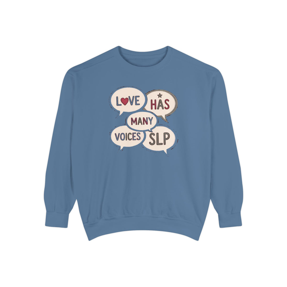 SLP Sweatshirt, Valentine's Day Gift For Speech Language Pathologist, Love Has Many Voices Crewneck, Speech Therapist Valentine Gift, SLP A…