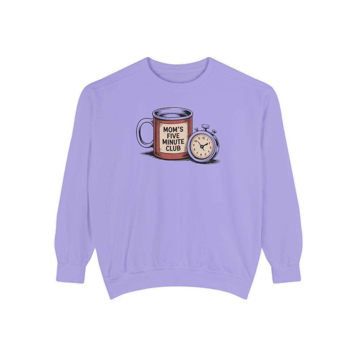 Mom's Five Minute Club Sweatshirt, Funny Coffee Lover Gift For Mom, Mothers Day Gift, Coffee Break Crewneck, Gift For Busy Mom, Mom Coffee…