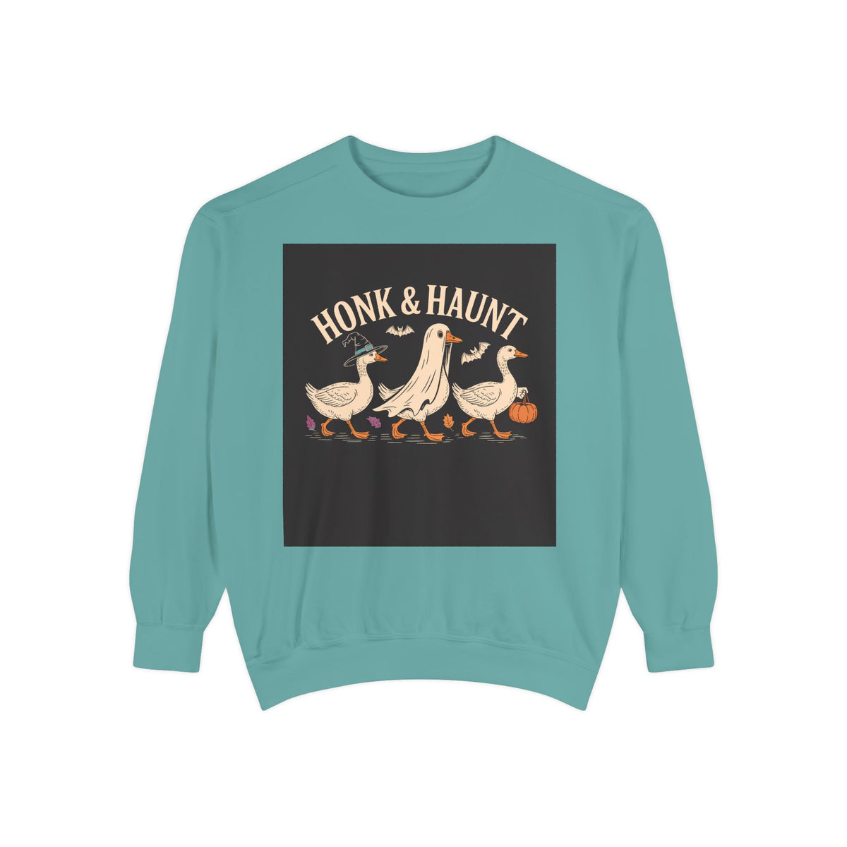 Honk & Haunt Geese Sweatshirt, Funny Halloween Goose Crewneck, Vintage Spooky Season Sweatshirt, Bird Lover Halloween Gift