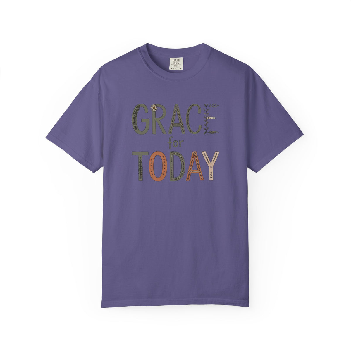 Christian Shirt For Women, Grace For Today Tee, Faith Gift For Her, Religious T-Shirt, Inspirational Christian Gift, Floral Cross Shirt