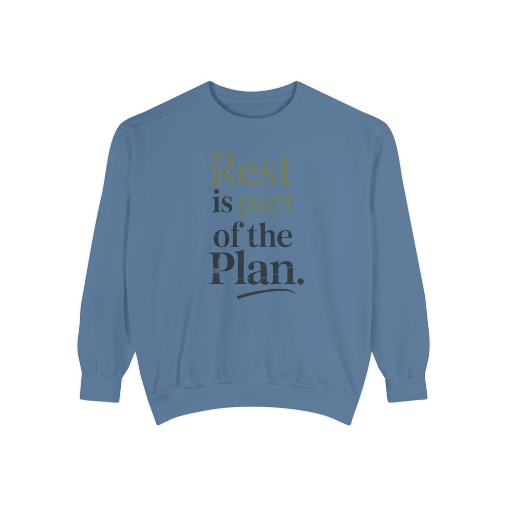 Mental Health Self Care Sweatshirt, Rest Is Part Of The Plan, Mental Health Awareness Gift, Self Care Crewneck, Therapy Support Sweatshirt