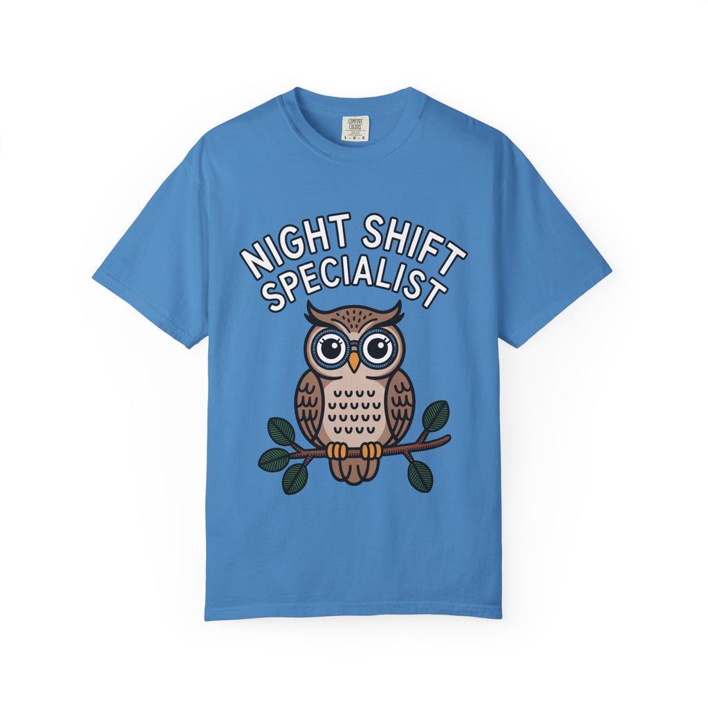 Night Shift Owl Shirt, Funny Night Shift Specialist T-Shirt, Cute Owl With Glasses Tee, Nurse Gift, Night Owl Lover Gift