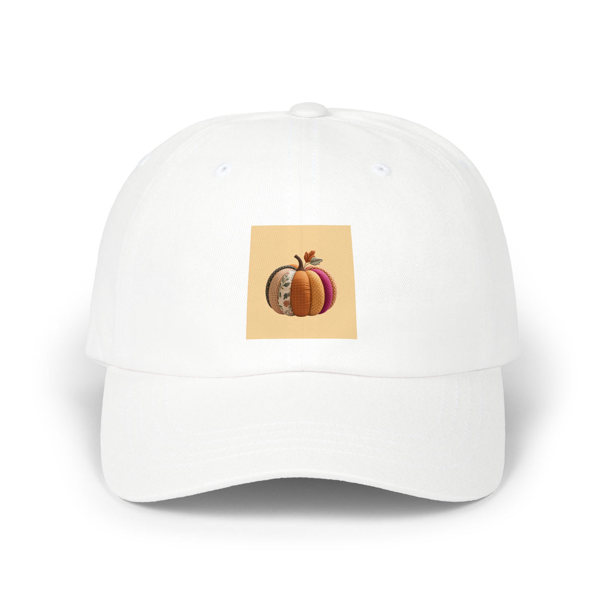 Patchwork Pumpkin Dad Hat, Halloween Cap, Cute Quilted Pumpkin Embroidered Hat, Fall Baseball Cap, Autumn Gift for Her, Spooky Season