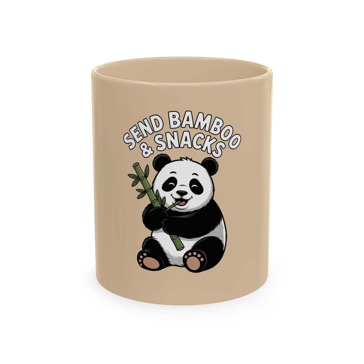 Send Bamboo Panda Mug, Funny Panda Coffee Cup, Cute Bamboo Snacks Mug, Panda Lover Gift, Kawaii Animal Mug for Coffee Tea Lovers