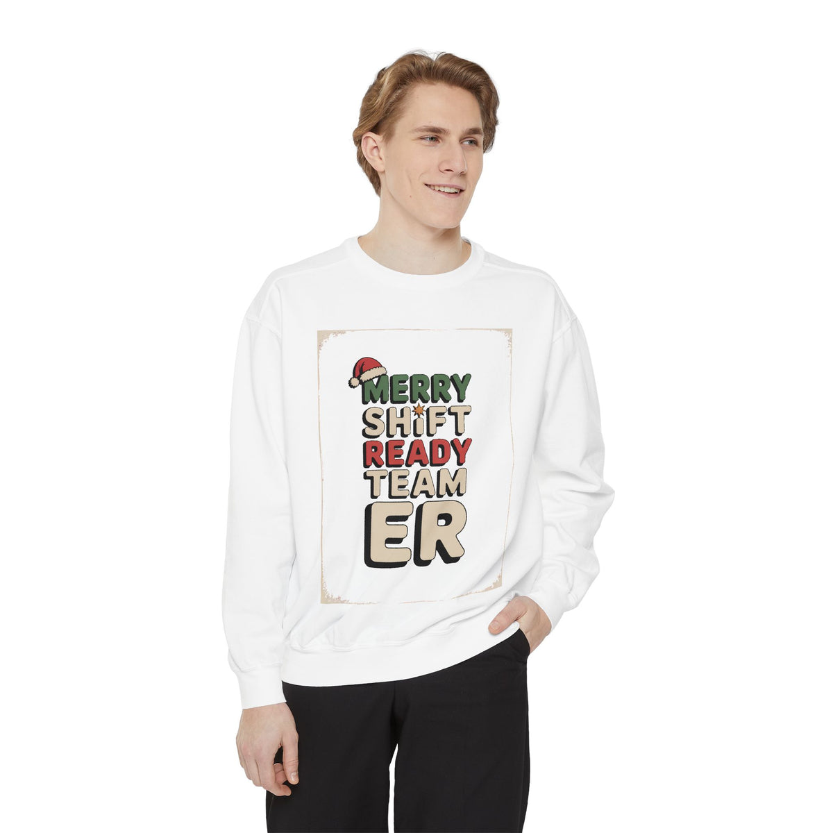 ER Nurse Sweatshirt, Merry Shift Ready Team, Christmas Gift For ER Nurse Crew, Emergency Room Nurse Crewneck, ER Team Holiday Shirt