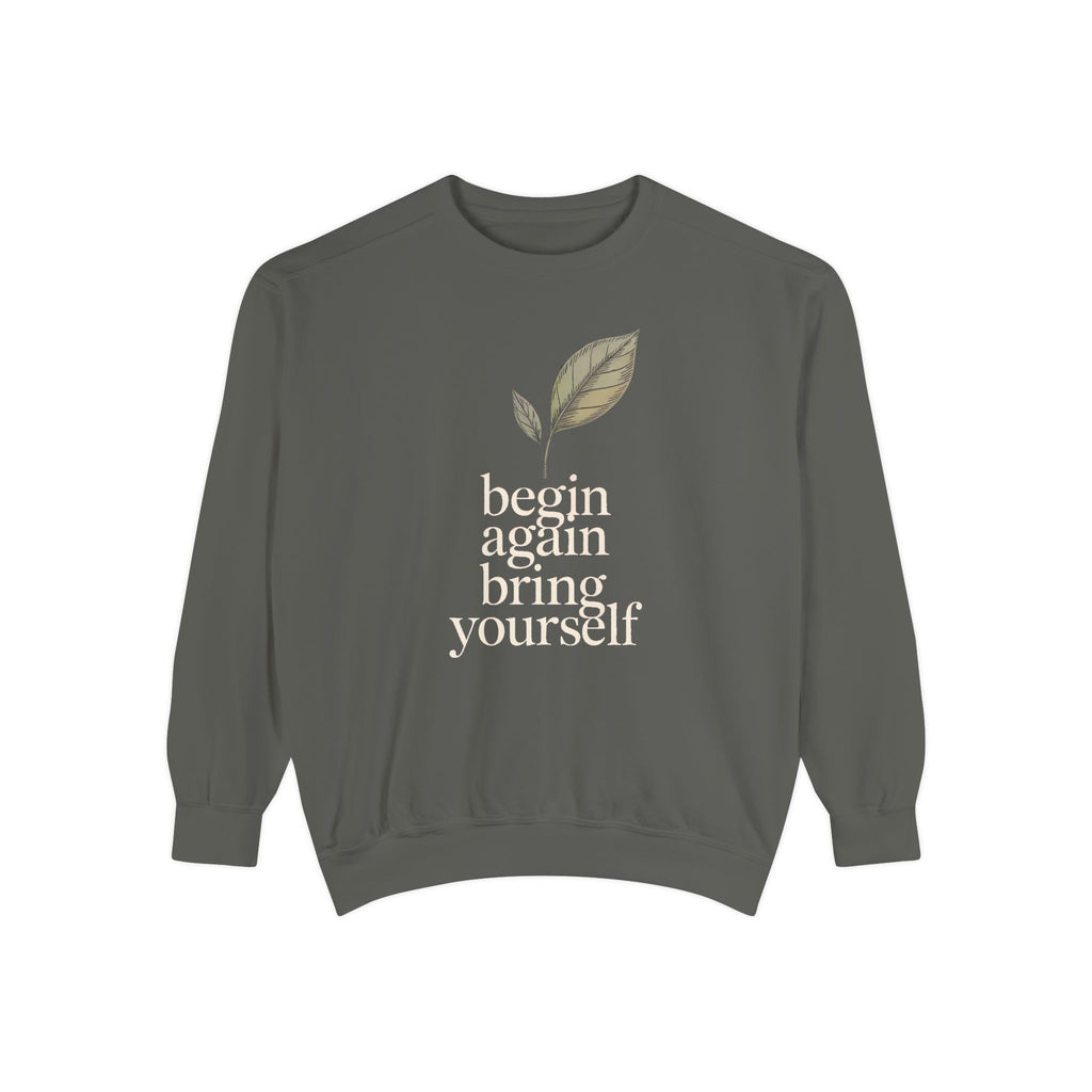 New Job Sweatshirt, Begin Again Crewneck, New Chapter Gift, Faith Based Gift, Positive Message Sweatshirt, Inspirational New Job Gift