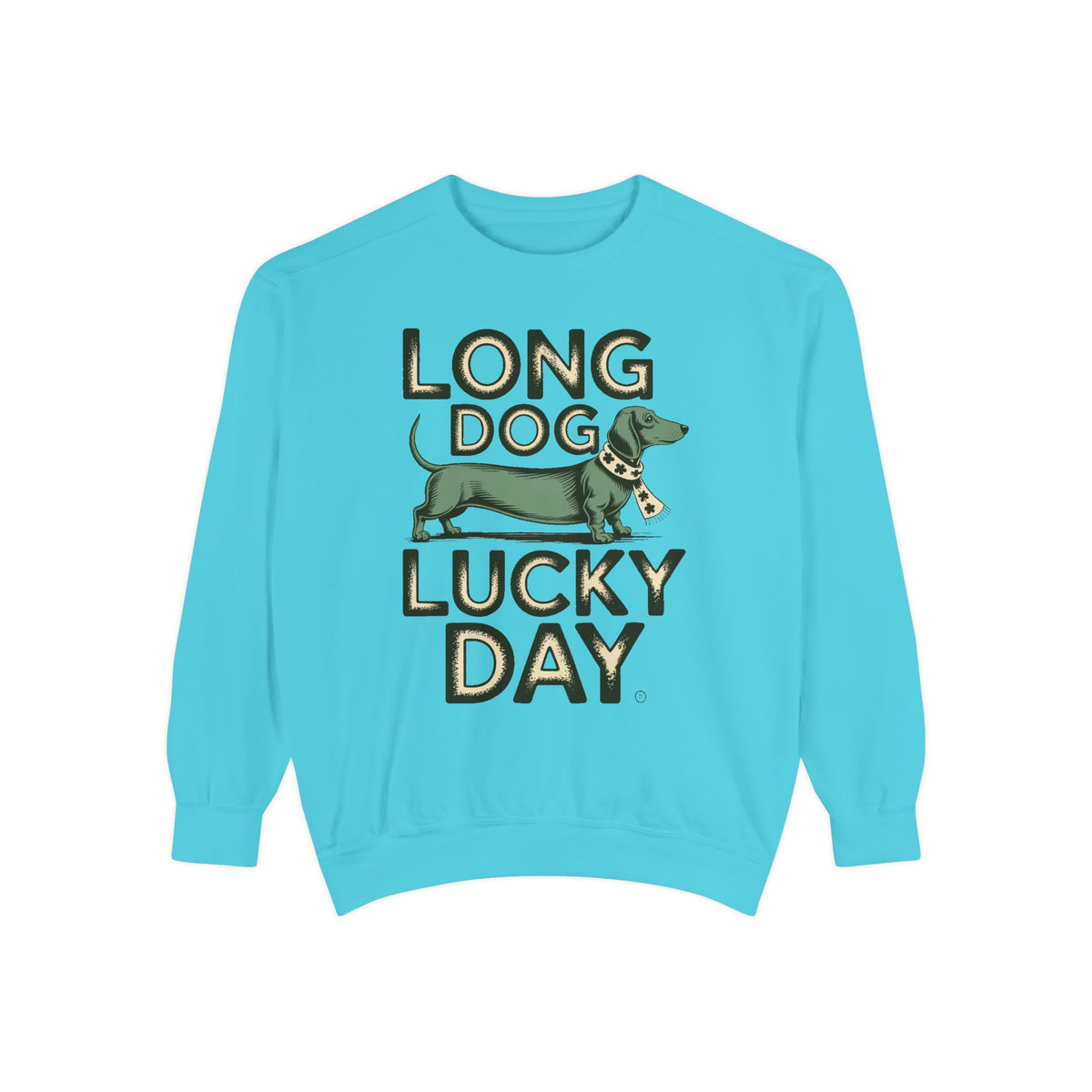 Dachshund Sweatshirt, St Patrick's Day Gift For Dog Owner, Long Dog Lucky Day Crewneck, Wiener Dog Lover Gift, Funny Dachshund Shirt