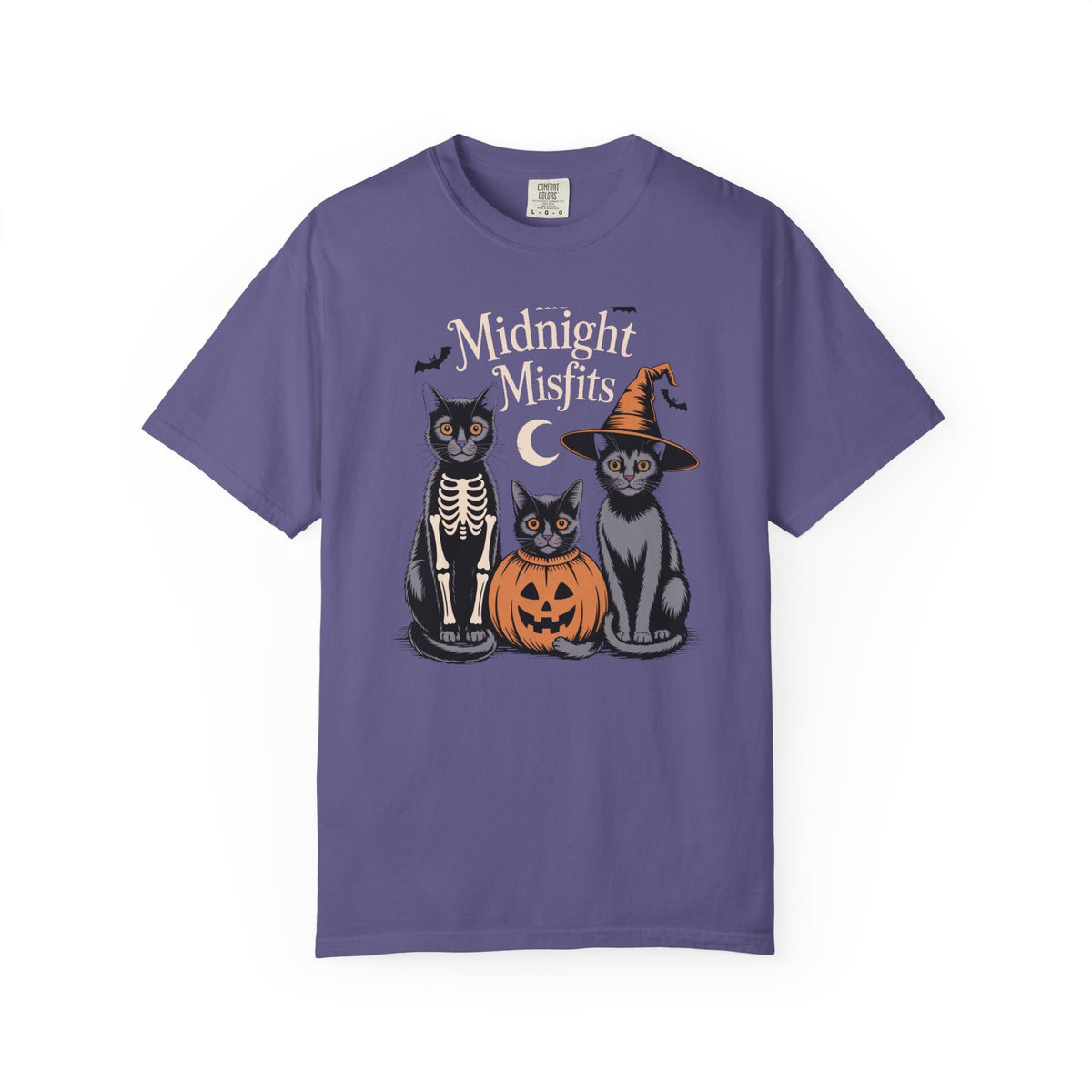 Halloween Cats Shirt, Funny Black Cat Costume Tee, The Midnight Misfits Halloween T-Shirt, Spooky Season Cat Lover Gift