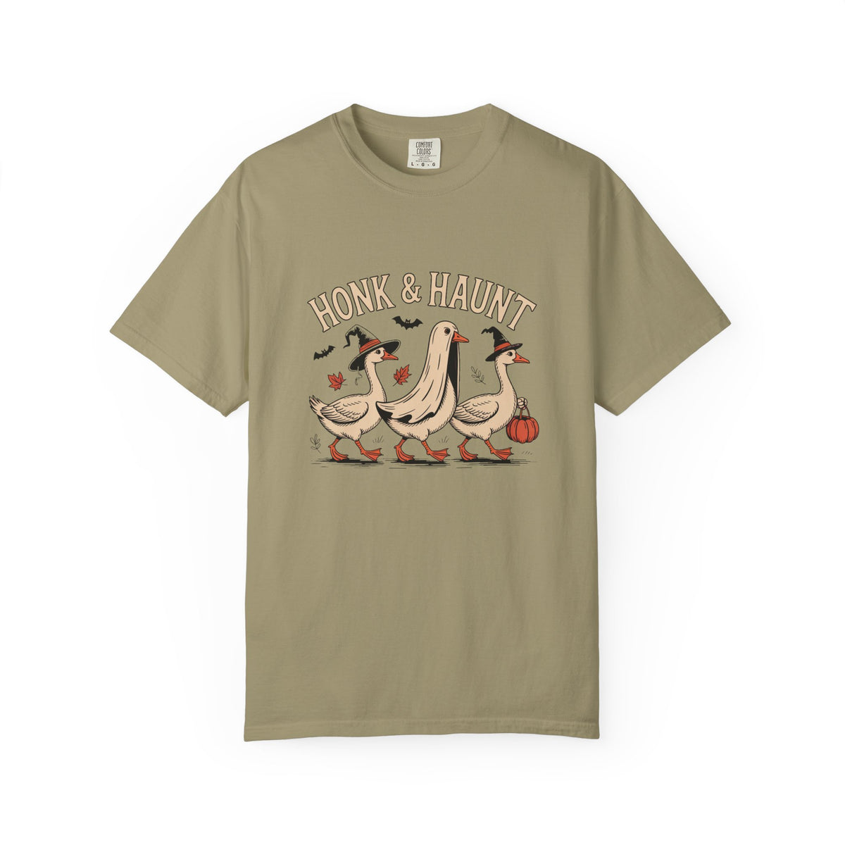 Honk & Haunt Geese Shirt, Funny Halloween Goose T-Shirt, Vintage Spooky Season Tee, Bird Lover Halloween Gift