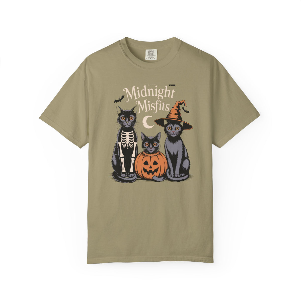 Halloween Cats Shirt, Funny Black Cat Costume Tee, The Midnight Misfits Halloween T-Shirt, Spooky Season Cat Lover Gift