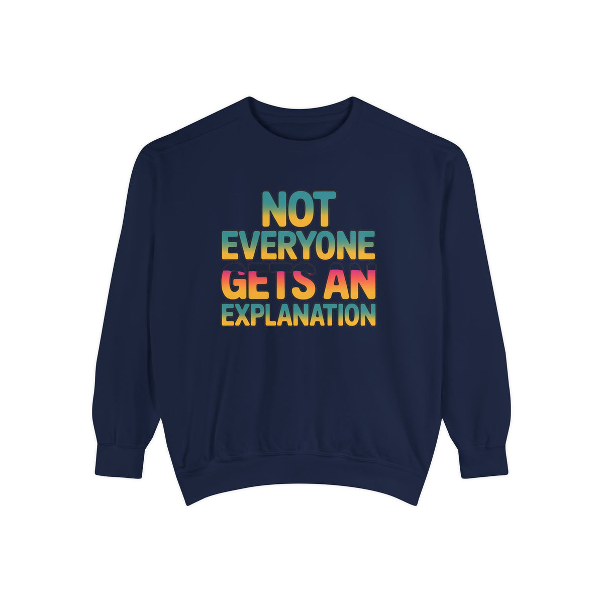 Not Everyone Gets An Explanation Sweatshirt, Bold Typography Crewneck, Sarcastic Quote Pullover, Trendy Statement Sweatshirt Gift