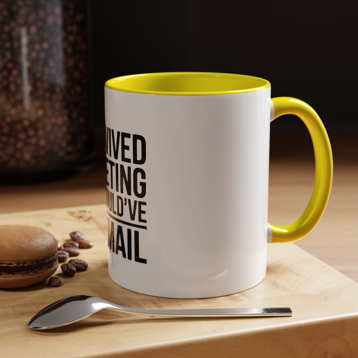 I Survived A Meeting That Could've Been An Email Mug, Funny Office Coffee Mug, Sarcastic Coworker Gift, Corporate Humor Cup
