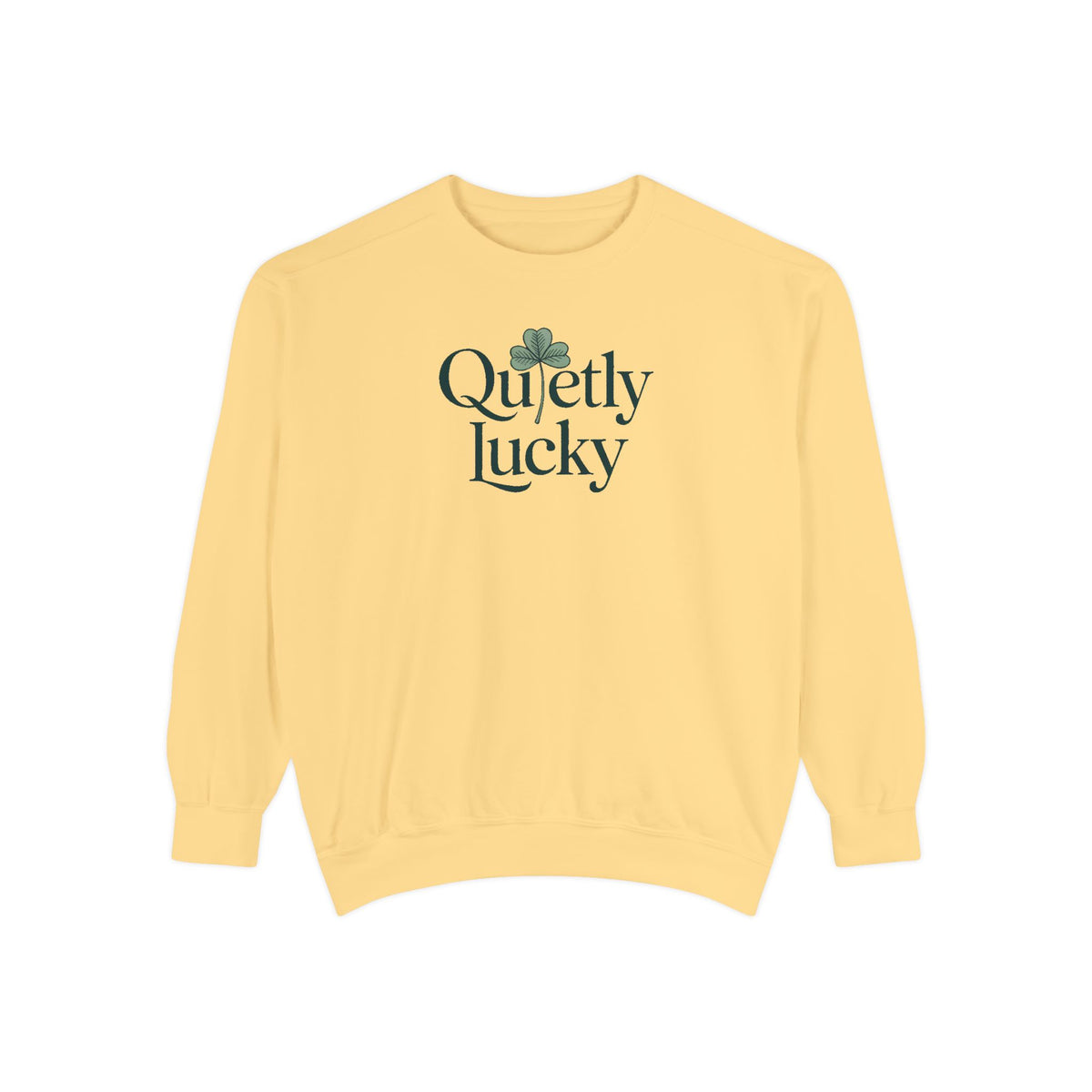 Introvert Sweatshirt, Quietly Lucky Shirt, St Patricks Day Gift For Introvert, Minimalist Shamrock Sweatshirt, Subtle St Paddys Day Tee, In…