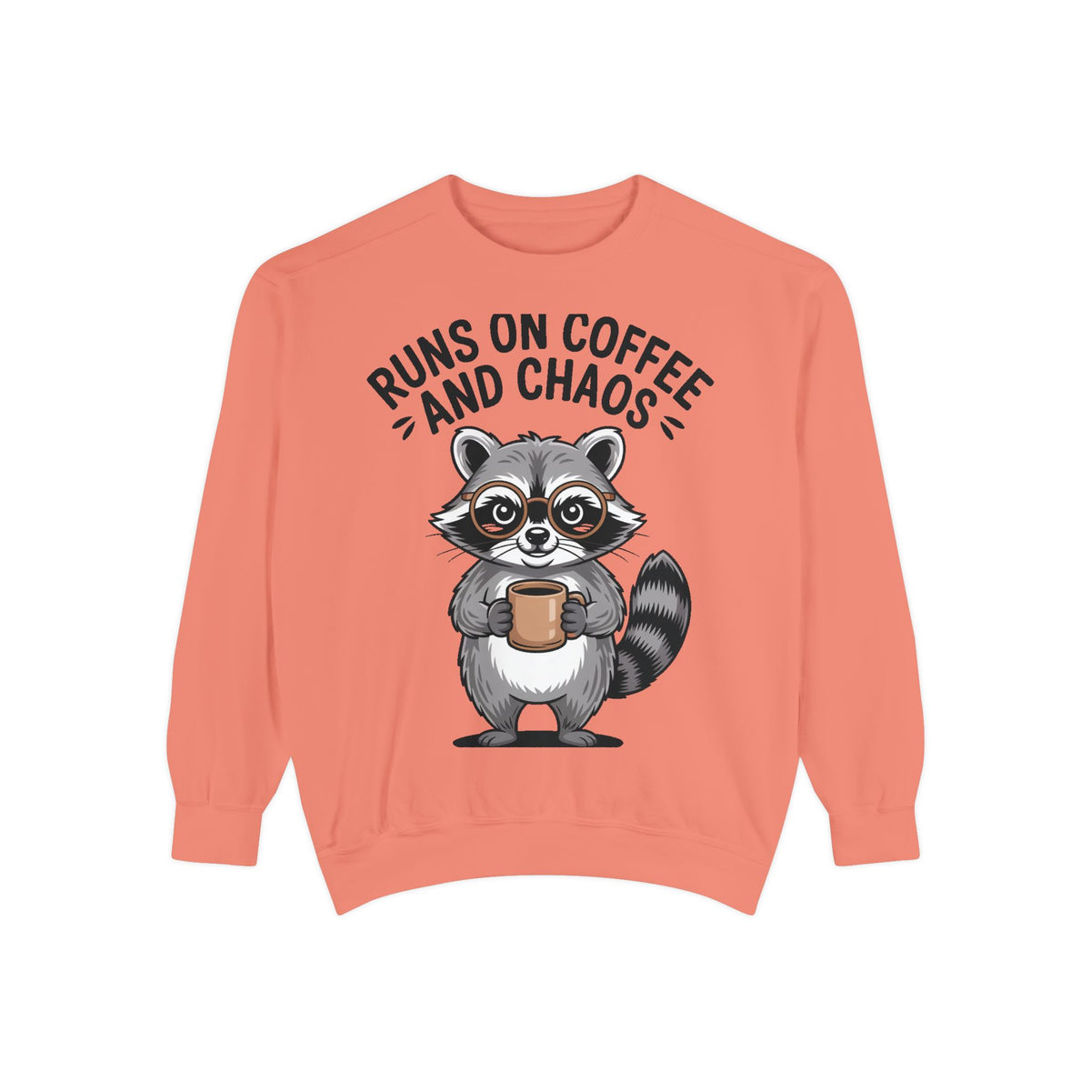 Nurse Raccoon Sweatshirt, Funny 'Runs On Coffee And Chaos' Crewneck, Cute Nurse Gift, Coffee Lover Sweatshirt, Nurse Appreciation Gift