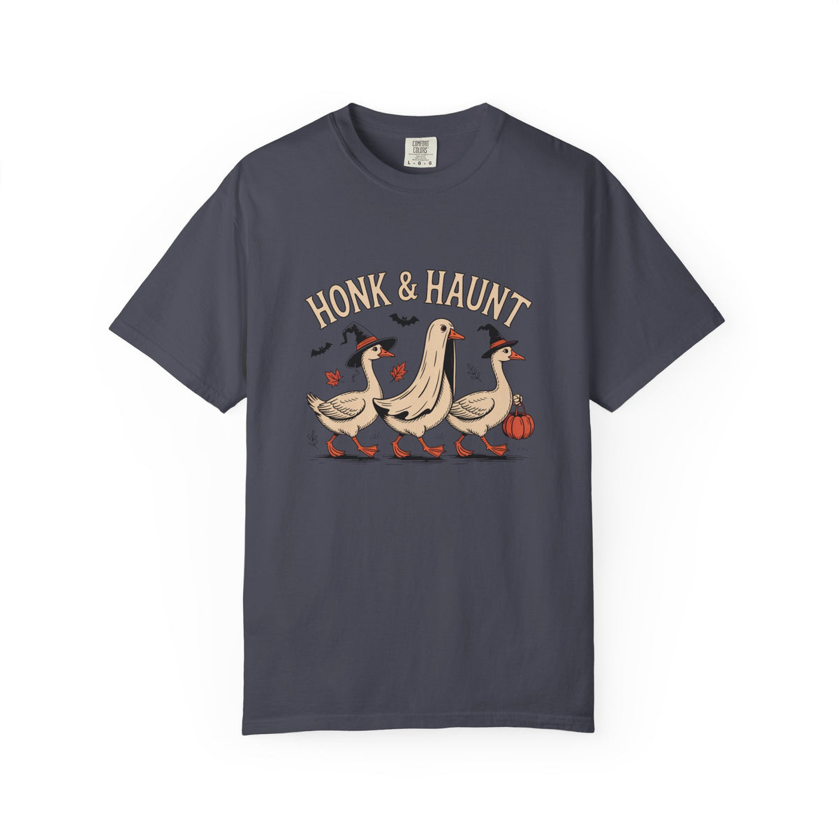 Honk & Haunt Geese Shirt, Funny Halloween Goose T-Shirt, Vintage Spooky Season Tee, Bird Lover Halloween Gift
