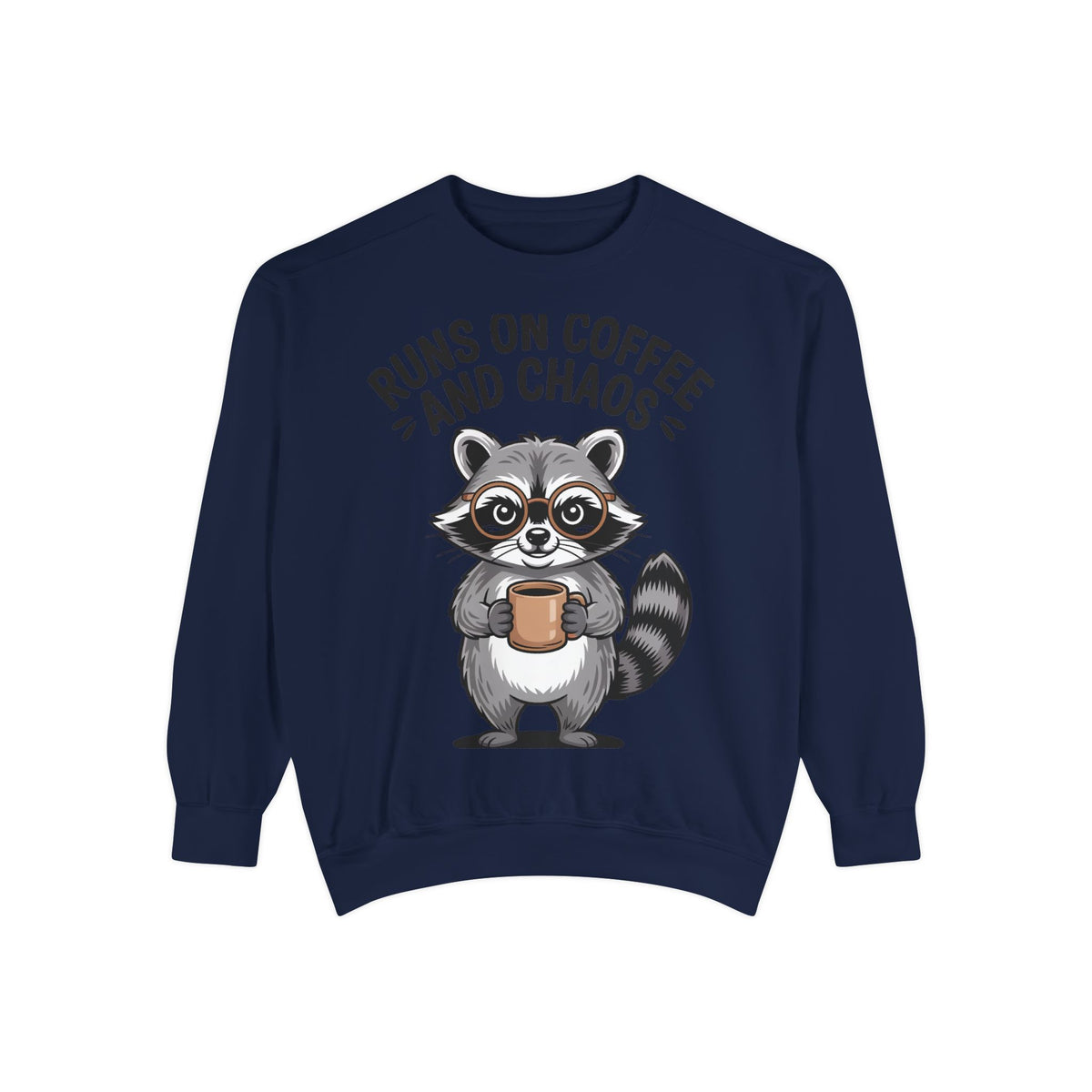Nurse Raccoon Sweatshirt, Funny 'Runs On Coffee And Chaos' Crewneck, Cute Nurse Gift, Coffee Lover Sweatshirt, Nurse Appreciation Gift