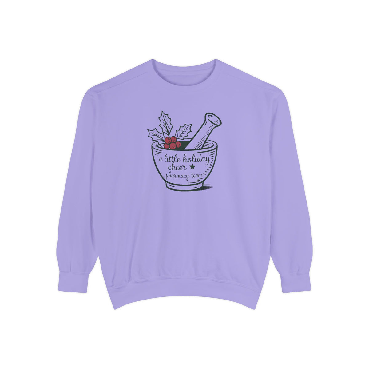 Pharmacy Team Sweatshirt, Christmas Gift For Pharmacist, A Little Holiday Cheer Crewneck, Pharmacy Christmas Crew Shirt, Pharm Tech Holiday…