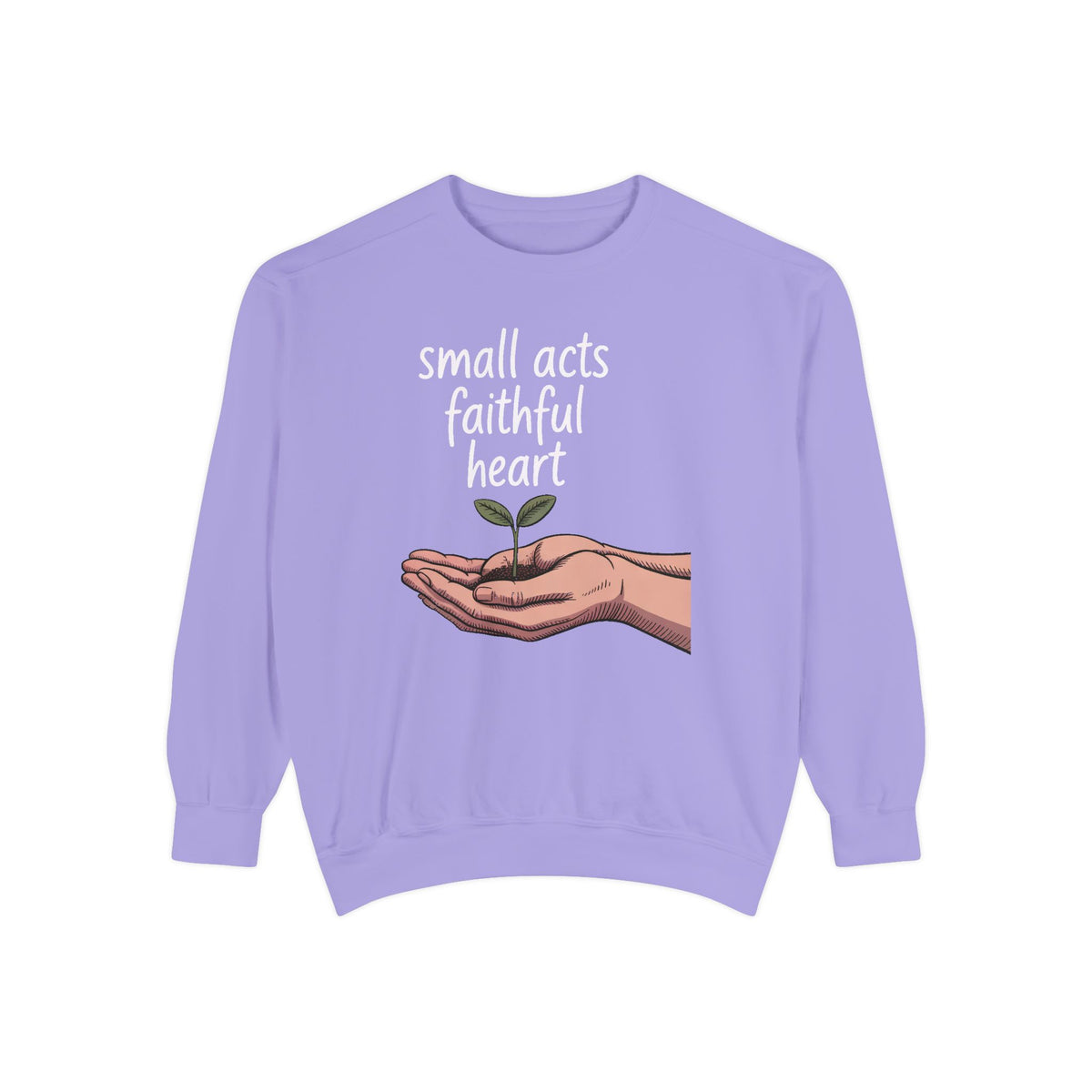 Church Volunteer Sweatshirt, Small Acts Faithful Heart Crewneck, Faith Based Gift For Volunteer, Christian Positive Message Pullover, Minis…