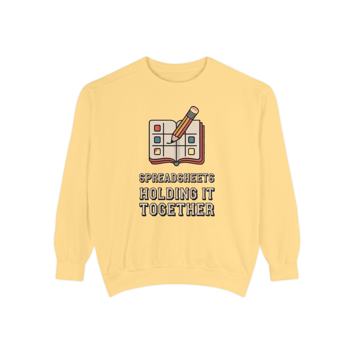Analyst Sweatshirt, Spreadsheets Holding It Together, Funny Office Sarcasm Crewneck, Data Analyst Gift, Finance Nerd Sweater, Sarcastic Cow…