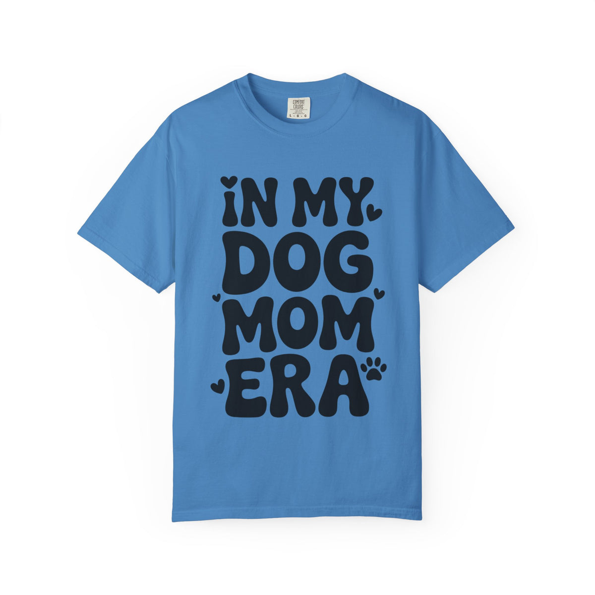 In My Dog Mom Era Shirt, Trendy Dog Mom T-Shirt, Funny Dog Lover Gift, Bold Typography Tee for Women, Cute Paw Print Heart Shirt