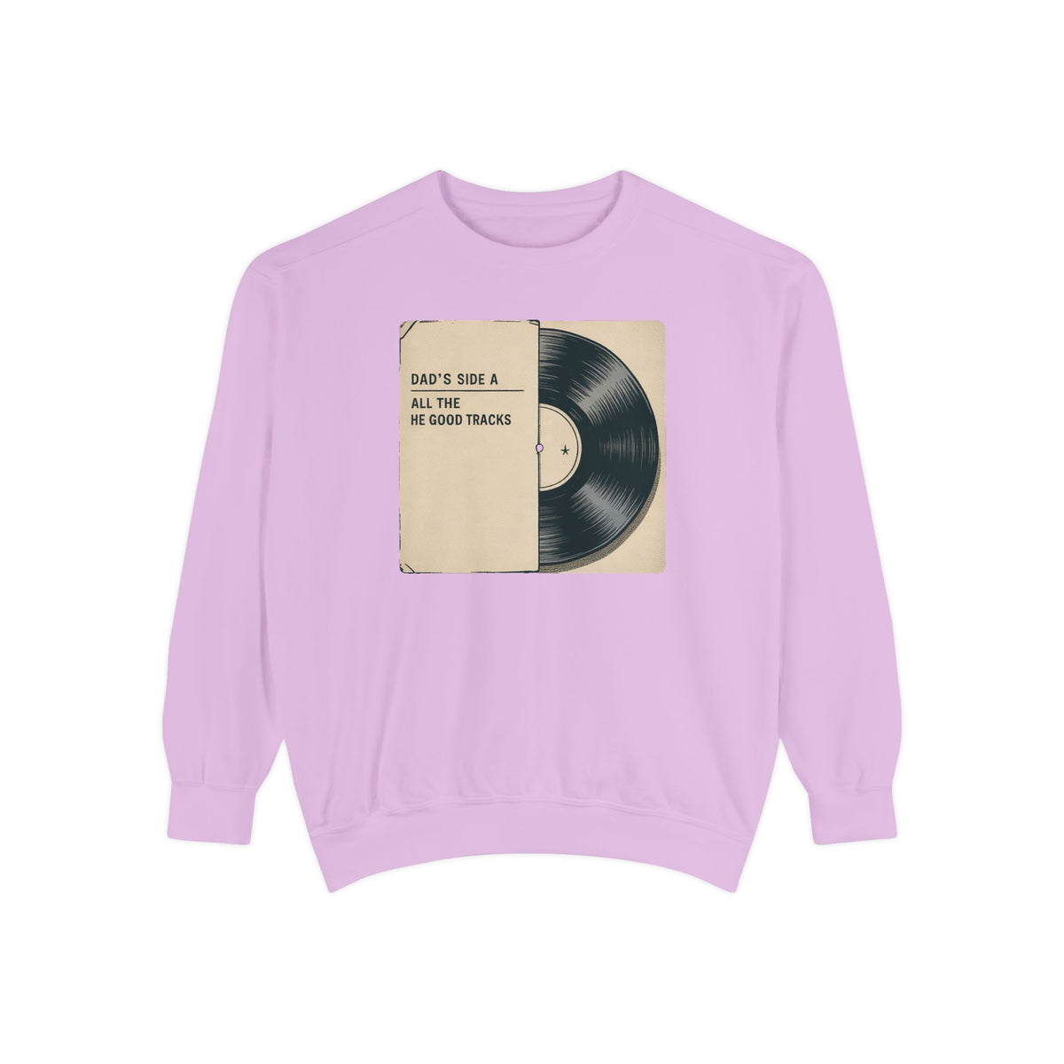 Dad Sweatshirt, Music Lover Dad Gift, Father's Day Sweatshirt, Vinyl Record Crewneck, Dad's Side A Shirt, Gift For Music Dad