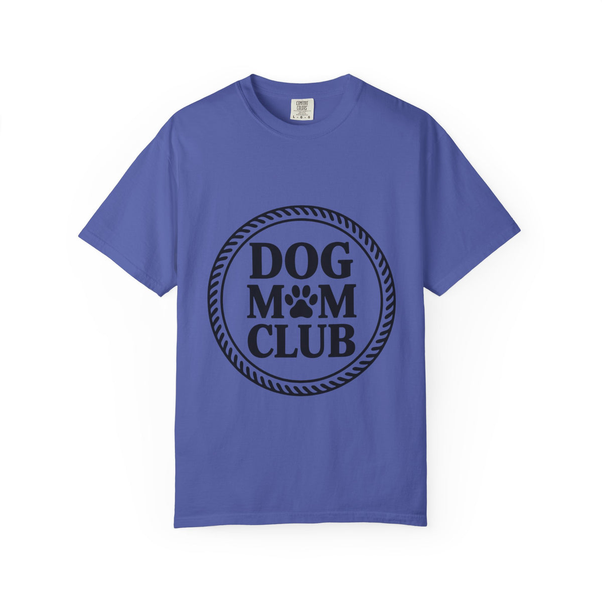 Dog Mom Club Badge Shirt, Vintage Stamp Dog Lover T-Shirt, Funny Dog Mom Gift, Minimalist Paw Print Tee