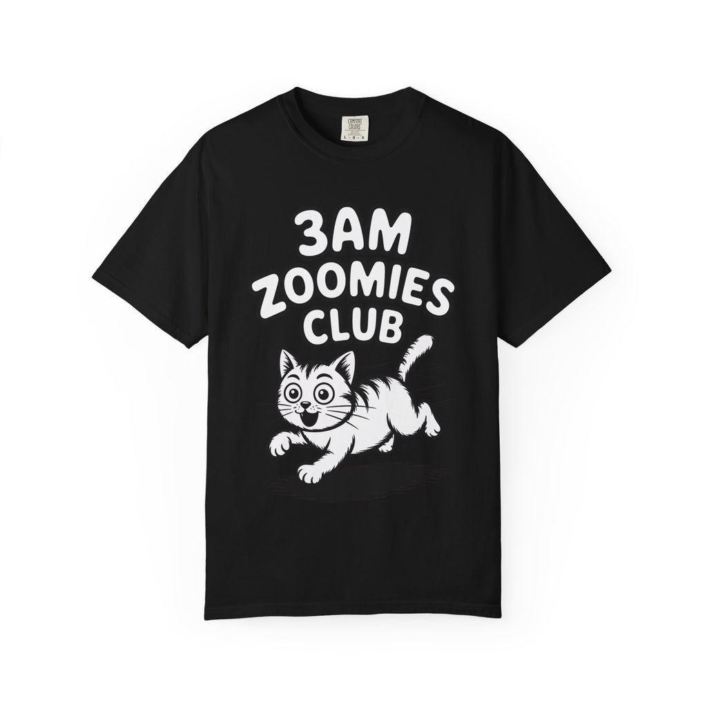 3AM Zoomies Club Shirt, Funny Cat T-Shirt, Crazy Cat Lady Gift, Cute Cartoon Cat Tee, Cat Owner Gift, Zoomies Cat Lover Shirt