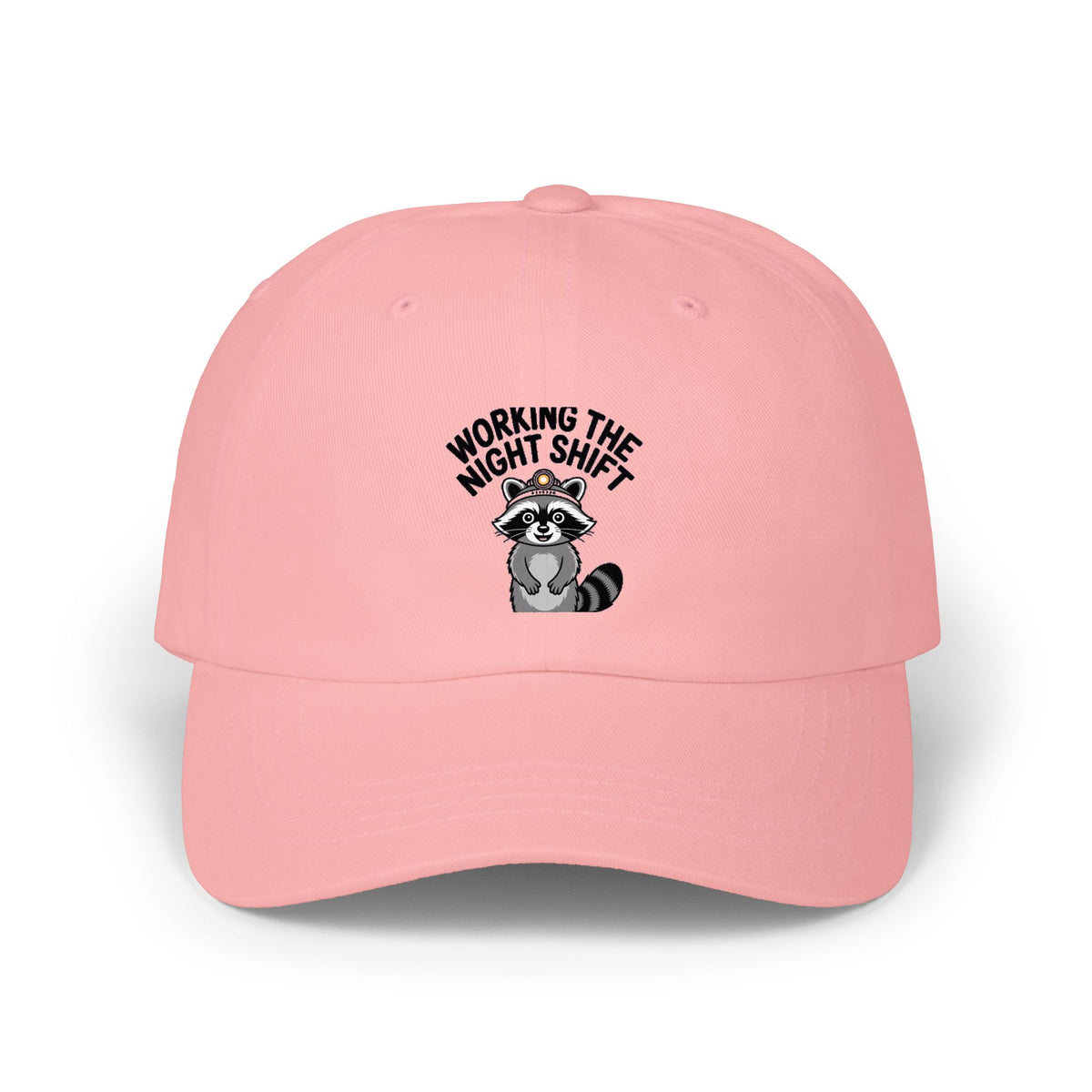 Raccoon Night Shift Dad Hat, Funny Trash Panda Cap, Night Shift Worker Gift, Cute Raccoon Embroidered Baseball Cap, Nurse Gift Hat