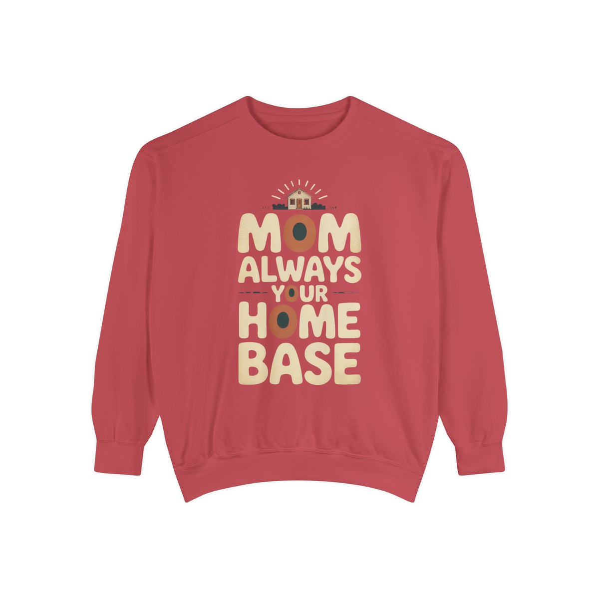 Mom Sweatshirt, Mother's Day Gift For Mom From Adult Child, Always Your Home Base Crewneck, Retro Mom Gift, Embroidered Mom Sweater