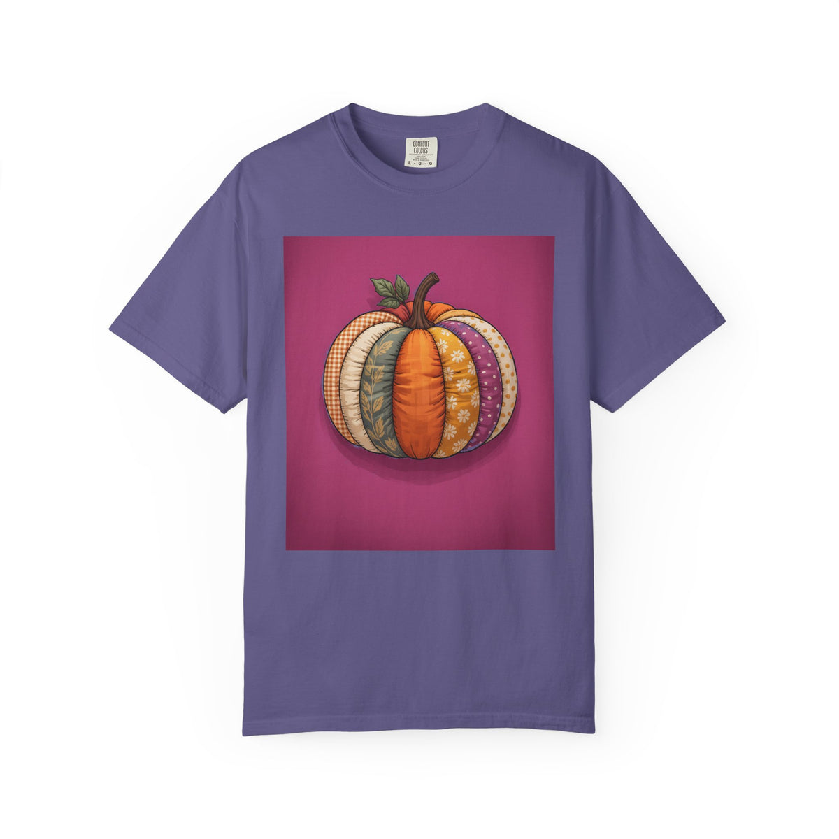Patchwork Pumpkin Halloween Shirt, Cute Fall Pumpkin T-Shirt, Autumn Quilted Pumpkin Tee, Halloween Gift for Women