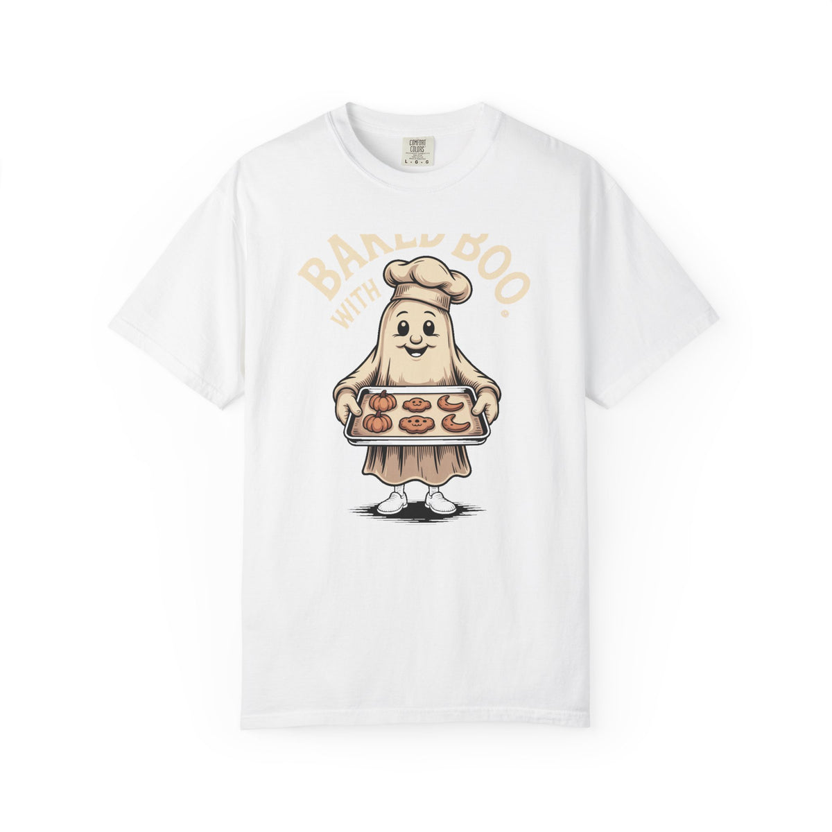Baked With Boo Ghost Shirt, Funny Halloween Baking T-Shirt, Cute Ghost Cookie Tee, Spooky Season Bakery Gift