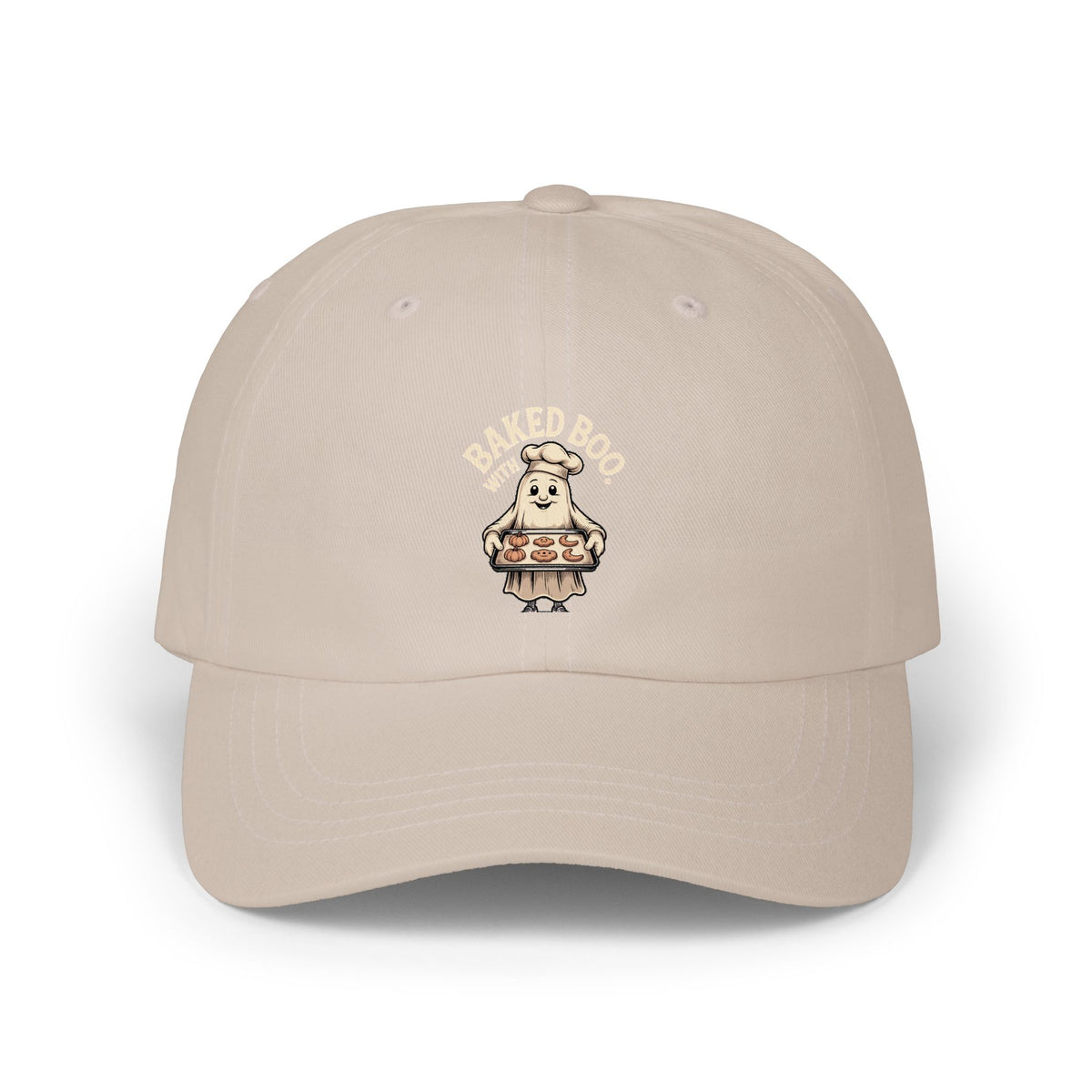 Baked With Boo Ghost Dad Hat, Funny Halloween Baking Cap, Cute Ghost Cookies Embroidered Hat, Fall Bakery Gift