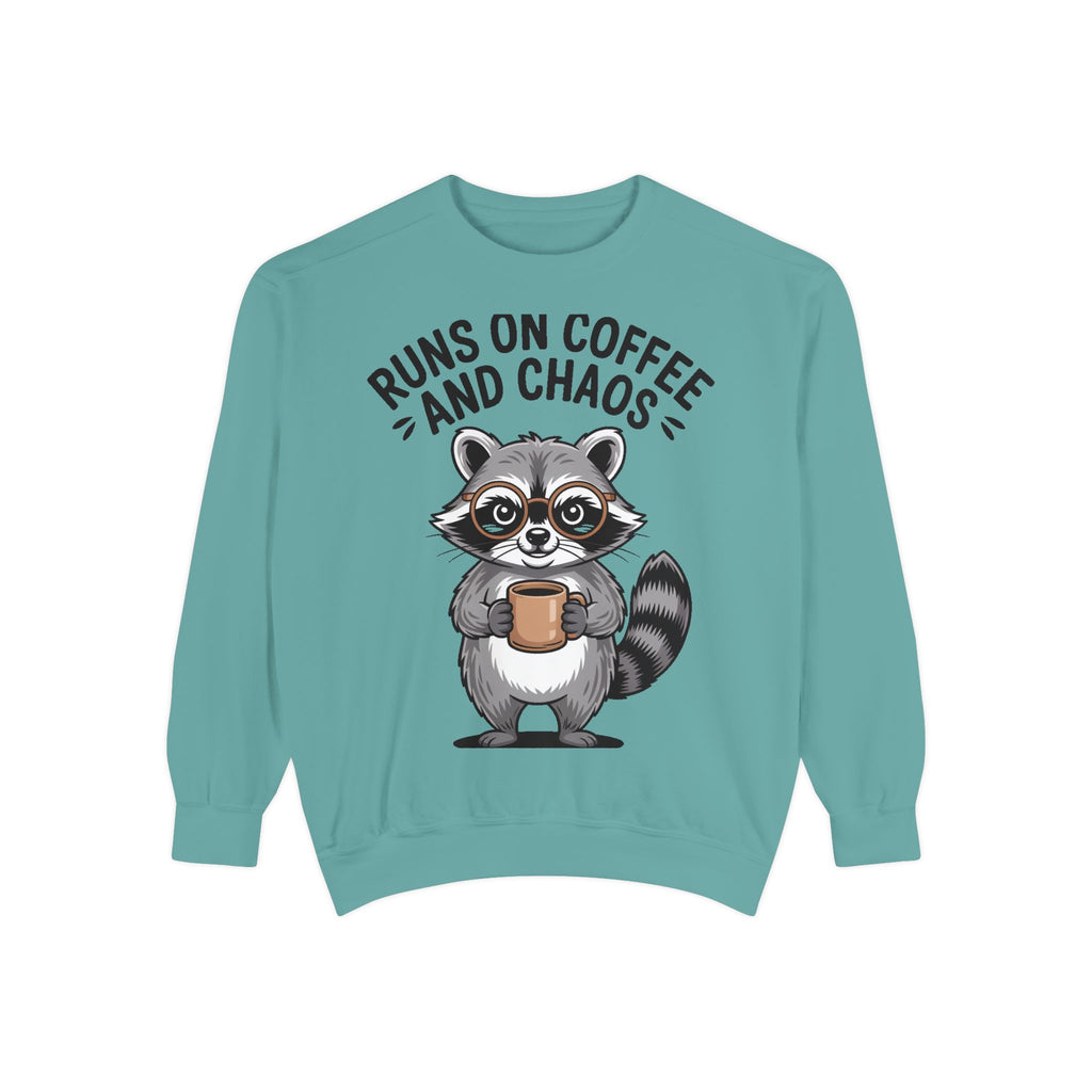 Nurse Raccoon Sweatshirt, Funny 'Runs On Coffee And Chaos' Crewneck, Cute Nurse Gift, Coffee Lover Sweatshirt, Nurse Appreciation Gift