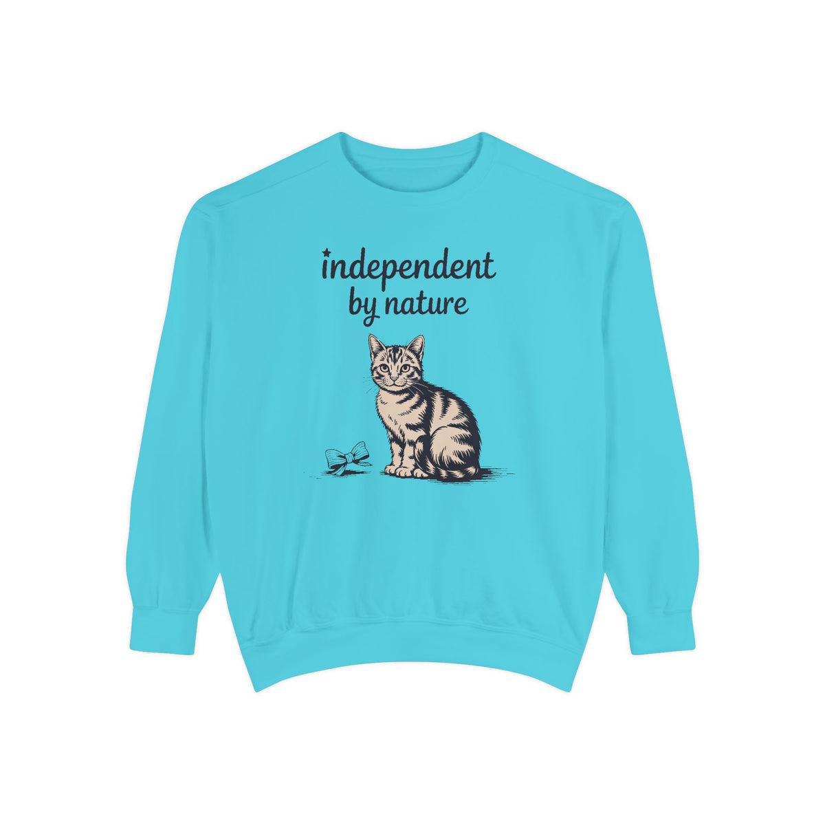 Cat Owner Sweatshirt, Independent By Nature Crewneck, Fourth Of July Cat Lover Gift, Funny Cat Mom Sweatshirt, Patriotic Cat Shirt, 4th Of…
