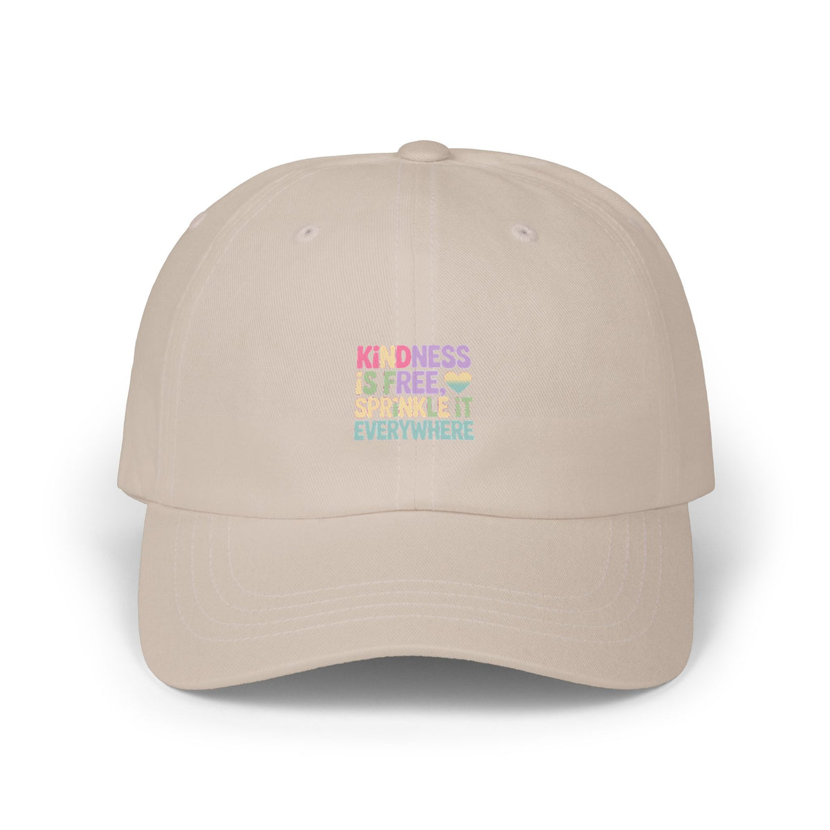 Kindness Is Free Dad Cap, Sprinkle It Everywhere Embroidered Hat, Positive Message Cap, Inspirational Gift for Her Him