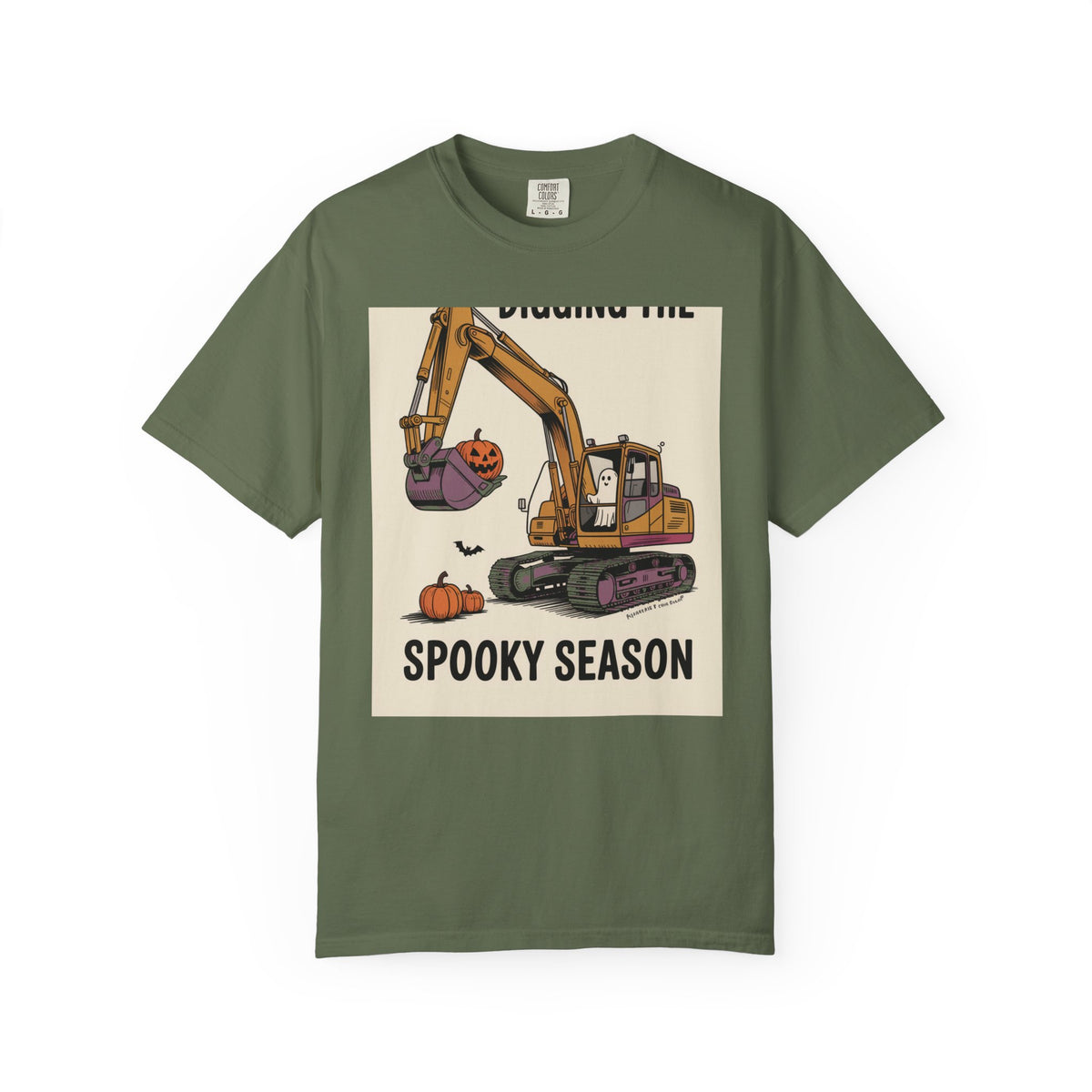 Halloween Excavator Shirt, Digging The Spooky Season Tee, Funny Ghost Pumpkin T-Shirt, Construction Halloween Gift