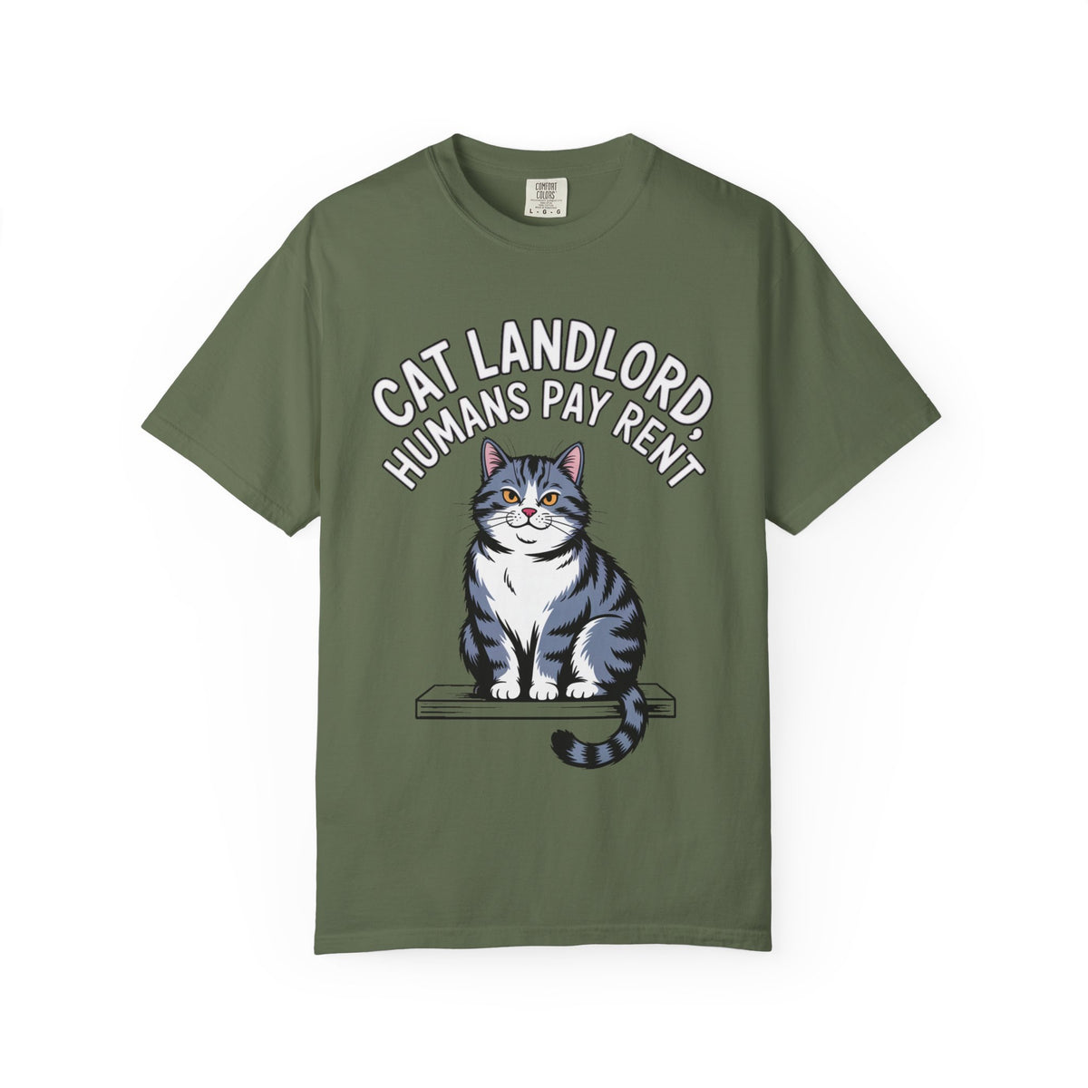 Cat Landlord Shirt, Funny Cat T-Shirt, Humans Pay Rent Tee, Cute Fat Cat Lover Gift, Sarcastic Cat Owner Shirt, Crazy Cat Person Gift