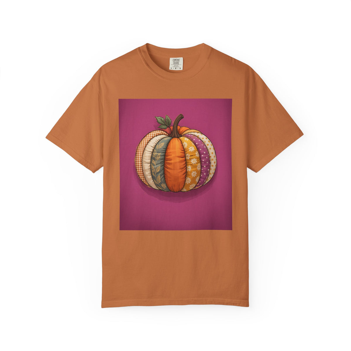 Patchwork Pumpkin Halloween Shirt, Cute Fall Pumpkin T-Shirt, Autumn Quilted Pumpkin Tee, Halloween Gift for Women