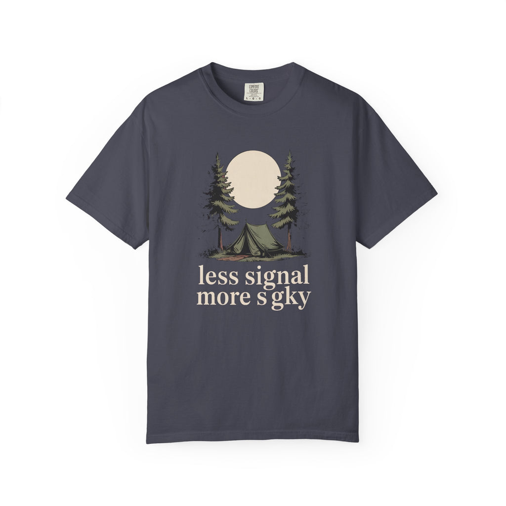 Camper Shirt, Less Signal More Sky Tee, Camping Gift, Hiking Hobby Shirt, Nature Lover Gift, Outdoor Adventure T-Shirt, Camper Gift For Him…
