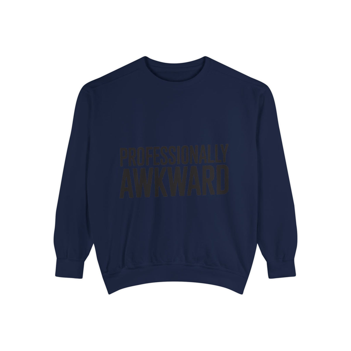 Professionally Awkward Sweatshirt, Funny Embroidered Crewneck, Minimalist Typography Sweatshirt, Sarcastic Coworker Gift