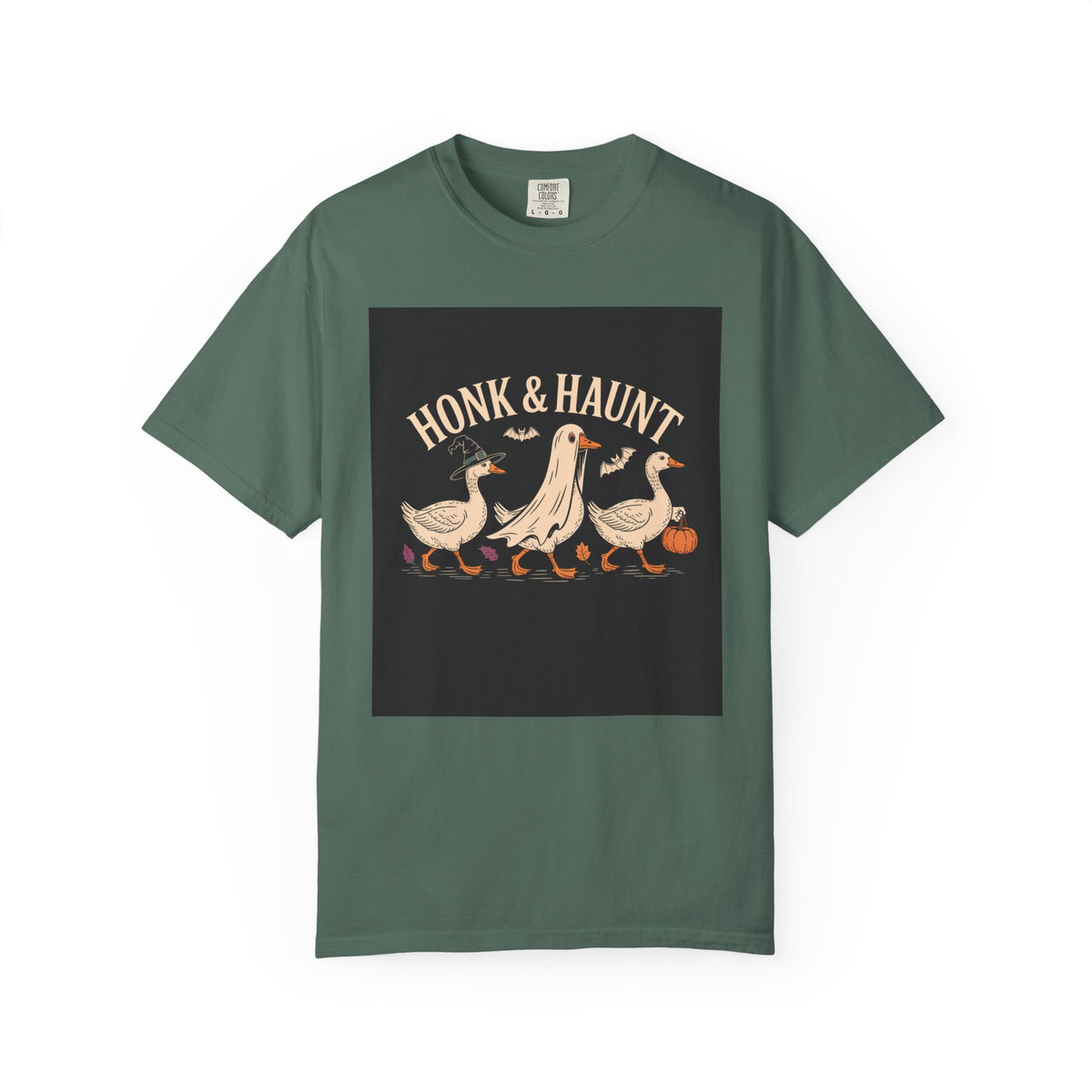 Honk & Haunt Geese Halloween Shirt, Funny Vintage Goose Halloween Tee, Witch Ghost Pumpkin Goose Gift, Spooky Season T-Shirt
