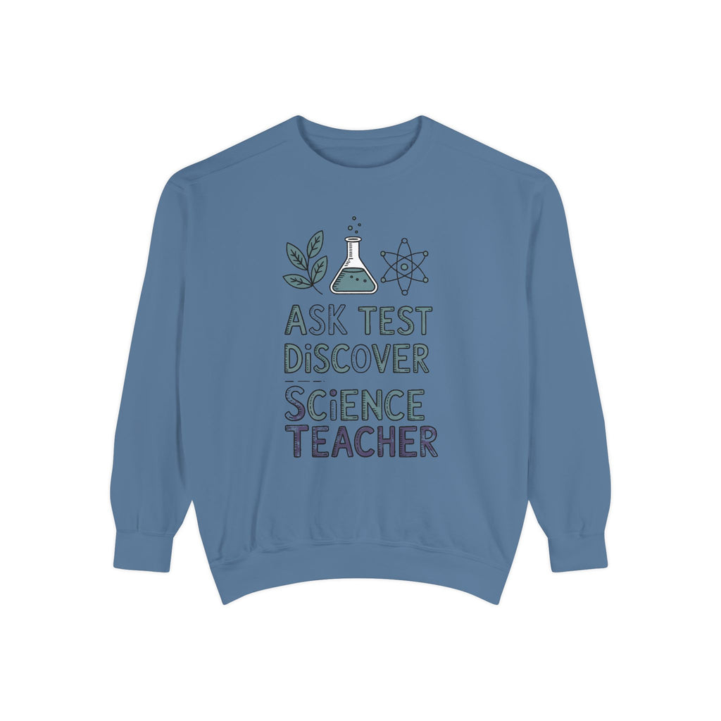 Science Teacher Sweatshirt, Ask Test Discover Crewneck, Science Teacher Retirement Gift, Professions Sweater, Science Teacher Appreciation…