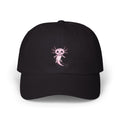 Cute Axolotl Dad Hat, Smiling Axolotl Embroidered Cap, Kawaii Axolotl Gift, Unstructured 6-Panel Baseball Cap for Animal Lovers