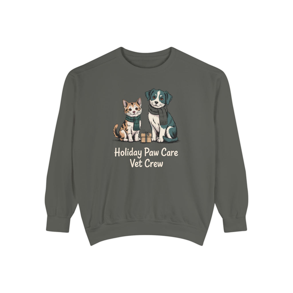 Vet Crew Sweatshirt, Holiday Paw Care Christmas Gift For Veterinarian, Vet Tech Christmas Shirt, Veterinary Crew Holiday Sweatshirt, Vet Of…