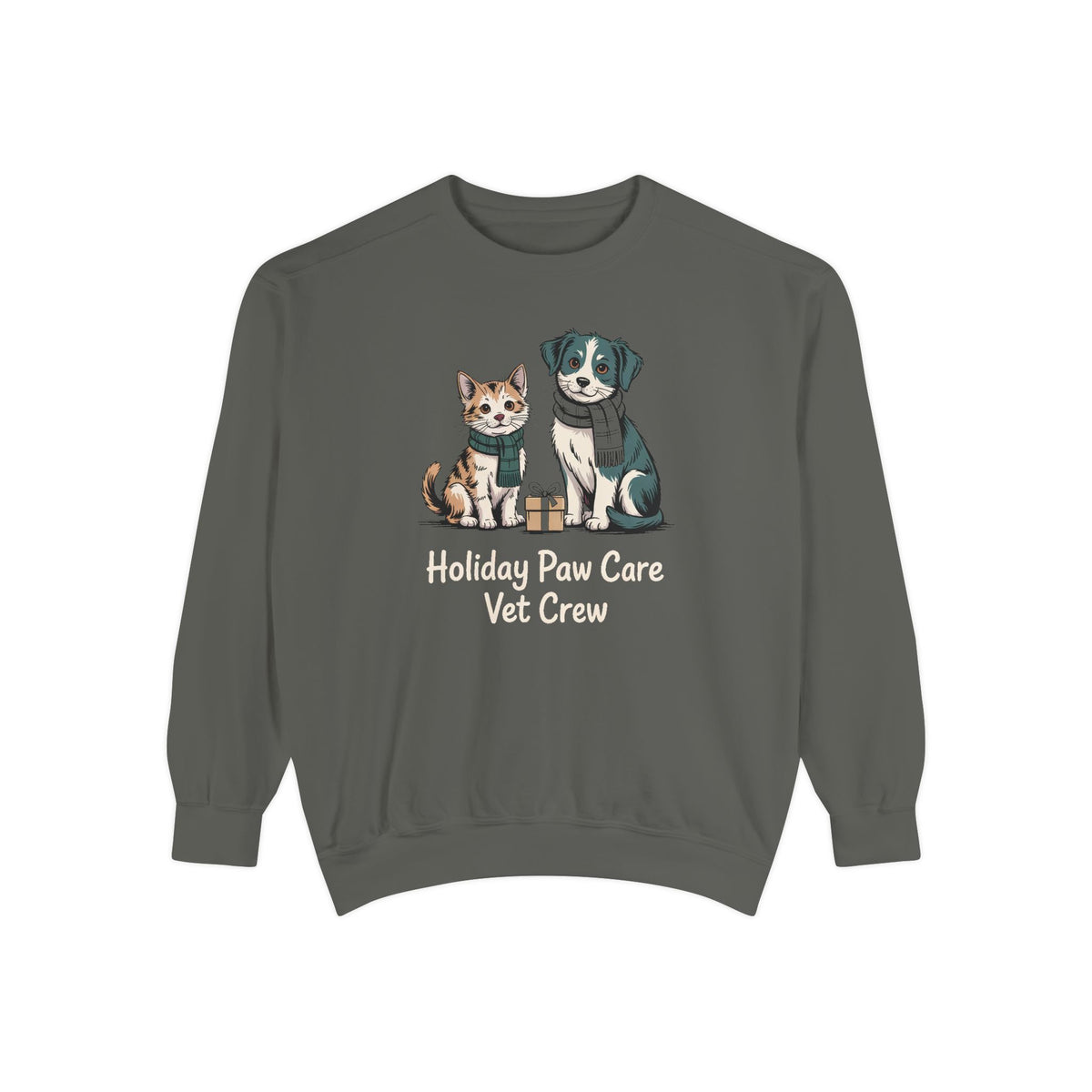 Vet Crew Sweatshirt, Holiday Paw Care Christmas Gift For Veterinarian, Vet Tech Christmas Shirt, Veterinary Crew Holiday Sweatshirt, Vet Of…