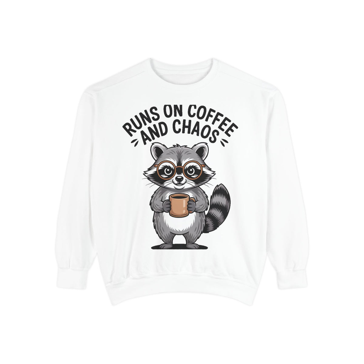 Nurse Raccoon Sweatshirt, Funny 'Runs On Coffee And Chaos' Crewneck, Cute Nurse Gift, Coffee Lover Sweatshirt, Nurse Appreciation Gift