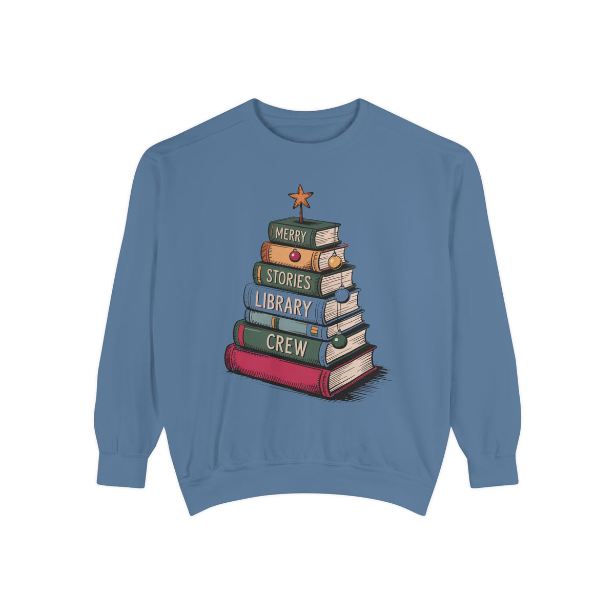 Librarian Christmas Sweatshirt, Library Crew Gift, Merry Stories Crewneck, Christmas Gift For Librarian, Book Lover Holiday Sweatshirt, Lib…